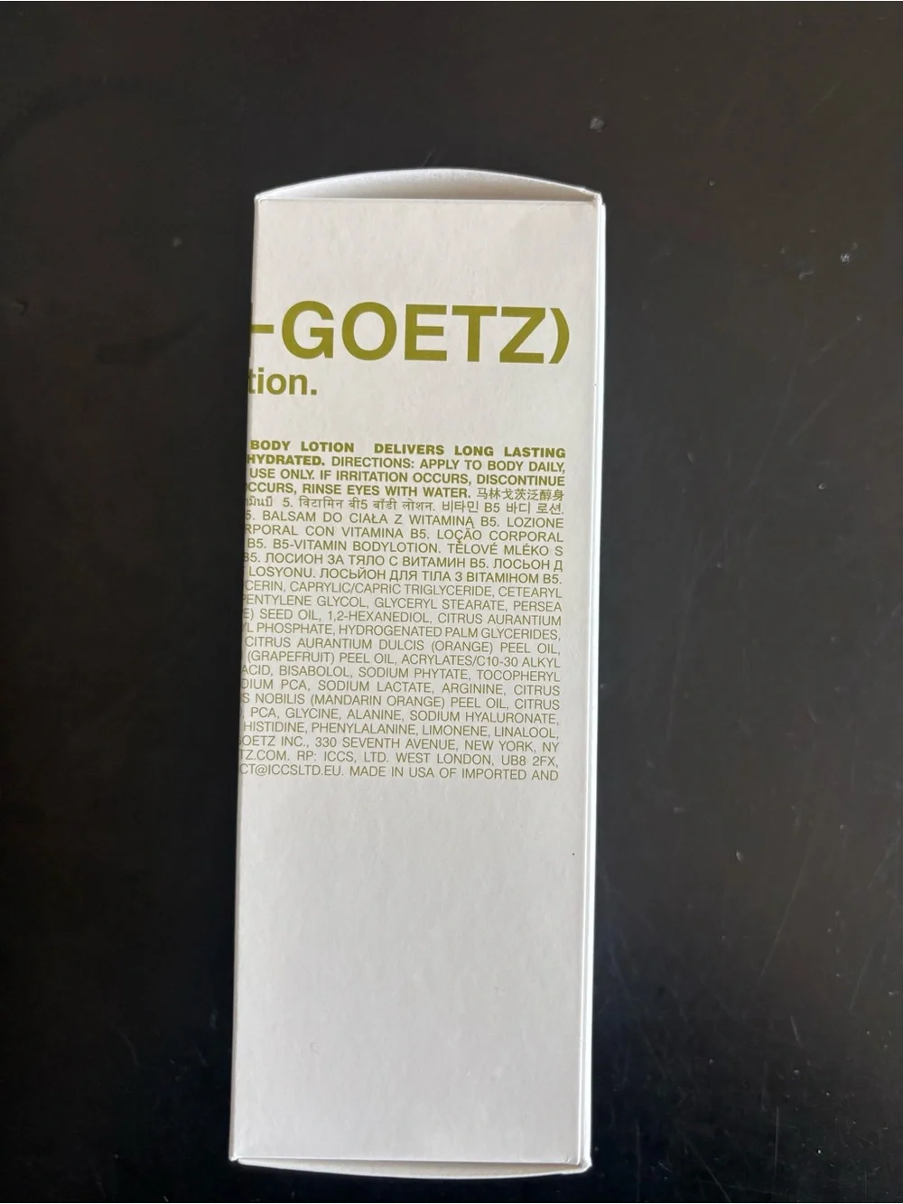 MALIN+GOETZ Vitamin B5 Body Lotion